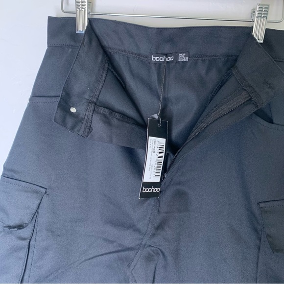 Boohoo Black Cargo Midi Skirt W/ Pockets Size 6 *NWTS* - Picture 4 of 10